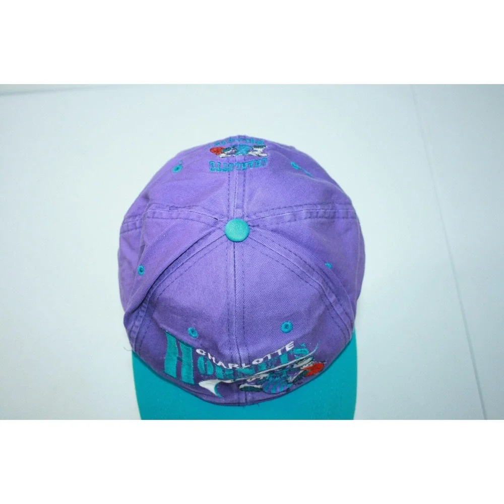 Vintage Charlotte Hornets Purple Teal NBA‎ Youth Snapback Adjustable Hat Cap